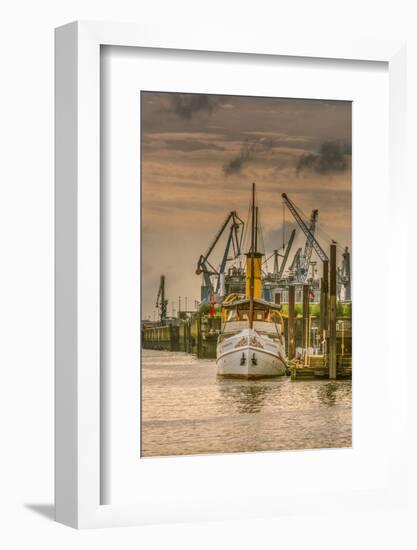 Germany, Hamburg, the Elbe, Harbour-Ingo Boelter-Framed Photographic Print