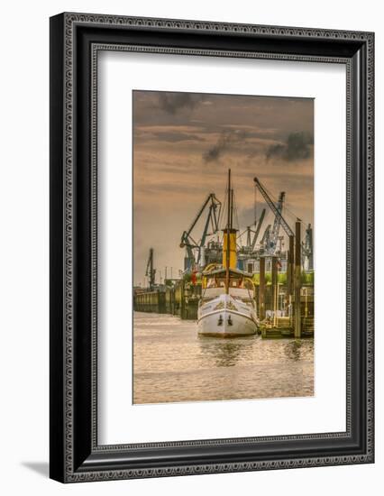 Germany, Hamburg, the Elbe, Harbour-Ingo Boelter-Framed Photographic Print