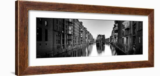 Germany, Hamburg, Warehouses and New Apartments in the Converted Speichrstadt District-Michele Falzone-Framed Photographic Print