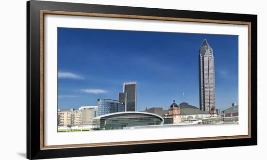 Germany, Hesse, Frankfurt Am Main, Skyline with Messeturm (Trade Fair Tower) and Auditorium-Bernd Wittelsbach-Framed Photographic Print