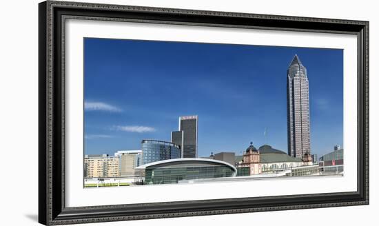 Germany, Hesse, Frankfurt Am Main, Skyline with Messeturm (Trade Fair Tower) and Auditorium-Bernd Wittelsbach-Framed Photographic Print