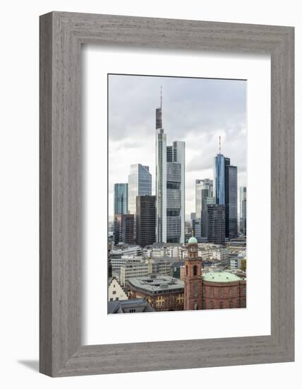 Germany, Hesse, Frankfurt Am Main, Skyline with St Paul's Church-Bernd Wittelsbach-Framed Photographic Print