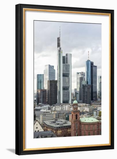 Germany, Hesse, Frankfurt Am Main, Skyline with St Paul's Church-Bernd Wittelsbach-Framed Photographic Print