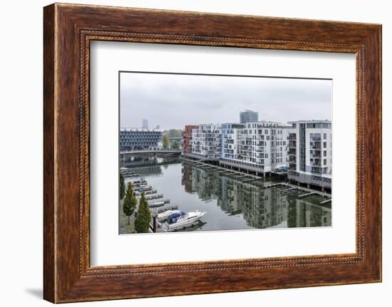 Germany, Hesse, Frankfurt Am Main, View to Residential Buildings at West Harbour-Bernd Wittelsbach-Framed Photographic Print