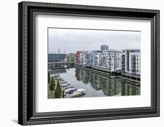 Germany, Hesse, Frankfurt Am Main, View to Residential Buildings at West Harbour-Bernd Wittelsbach-Framed Photographic Print