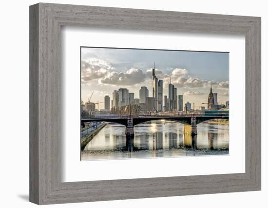 Germany, Hesse, Frankfurt on the Main, Skyline, Selective Focus-Bernd Wittelsbach-Framed Photographic Print