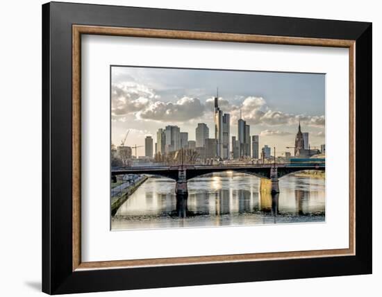 Germany, Hesse, Frankfurt on the Main, Skyline, Selective Focus-Bernd Wittelsbach-Framed Photographic Print