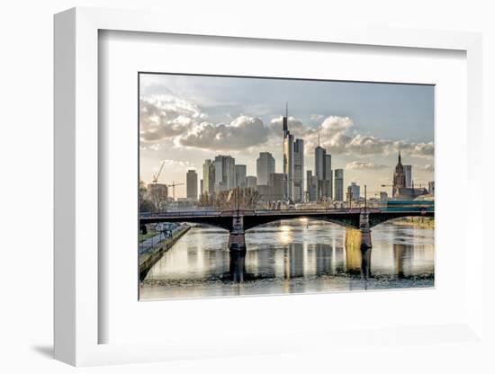 Germany, Hesse, Frankfurt on the Main, Skyline, Selective Focus-Bernd Wittelsbach-Framed Photographic Print