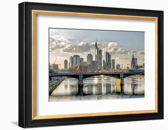 Germany, Hesse, Frankfurt on the Main, Skyline, Selective Focus-Bernd Wittelsbach-Framed Photographic Print