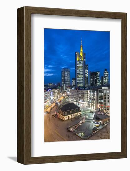 Germany, Hesse, Frankfurt on the Main, Skyline with Hauptwache and St. Catherine's Church-Bernd Wittelsbach-Framed Photographic Print