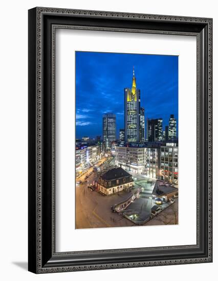 Germany, Hesse, Frankfurt on the Main, Skyline with Hauptwache and St. Catherine's Church-Bernd Wittelsbach-Framed Photographic Print