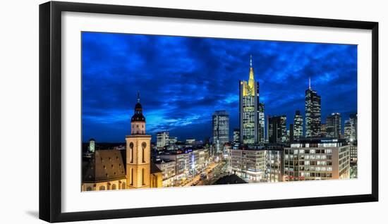 Germany, Hesse, Frankfurt on the Main, Skyline with Hauptwache and St. Catherine's Church-Bernd Wittelsbach-Framed Photographic Print