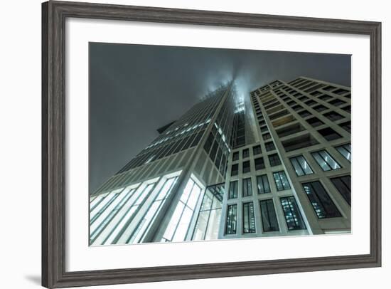 Germany, Hesse, Frankfurt on the Main, Taunusturm in Fog-Bernd Wittelsbach-Framed Photographic Print