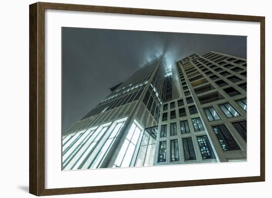 Germany, Hesse, Frankfurt on the Main, Taunusturm in Fog-Bernd Wittelsbach-Framed Photographic Print