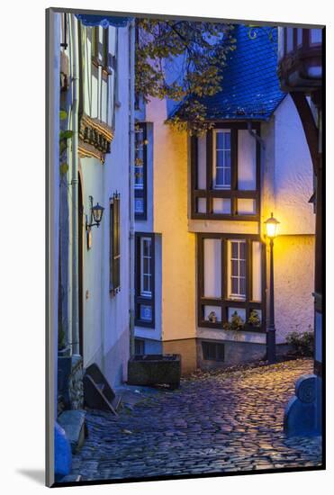 Germany, Hesse, Limburg an Der Lahn, Traditional Half-Timbered Building at Dawn-Walter Bibikow-Mounted Photographic Print