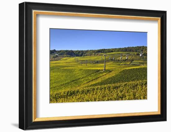 Germany, Hesse, Rheingau (Region), RŸdesheim Am Rhein (Town), Cable Car to the Niederwald Monument-Udo Siebig-Framed Photographic Print