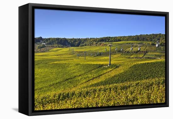 Germany, Hesse, Rheingau (Region), RŸdesheim Am Rhein (Town), Cable Car to the Niederwald Monument-Udo Siebig-Framed Premier Image Canvas