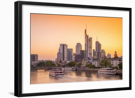 Germany, Hessen, Frankfurt Am Main, City Skyline across River Main-Alan Copson-Framed Photographic Print