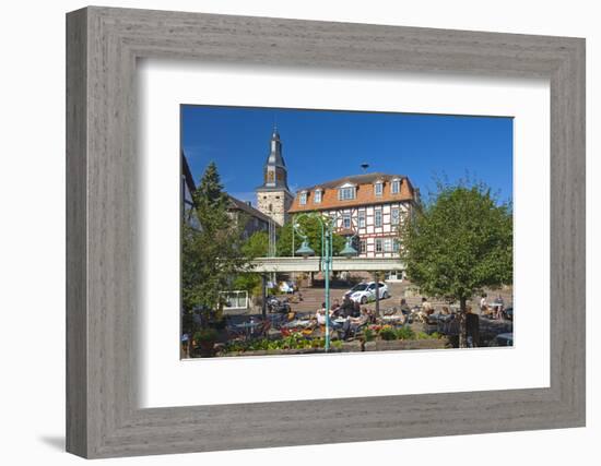 Germany, Hessen, Northern Hessen, Bad Zwesten, Old Town, City Hall, Restaurant-Chris Seba-Framed Photographic Print