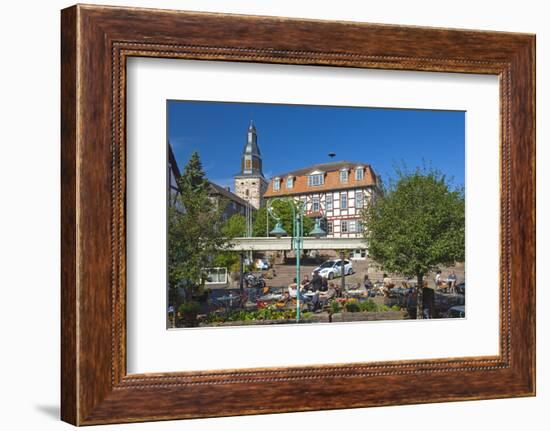 Germany, Hessen, Northern Hessen, Bad Zwesten, Old Town, City Hall, Restaurant-Chris Seba-Framed Photographic Print