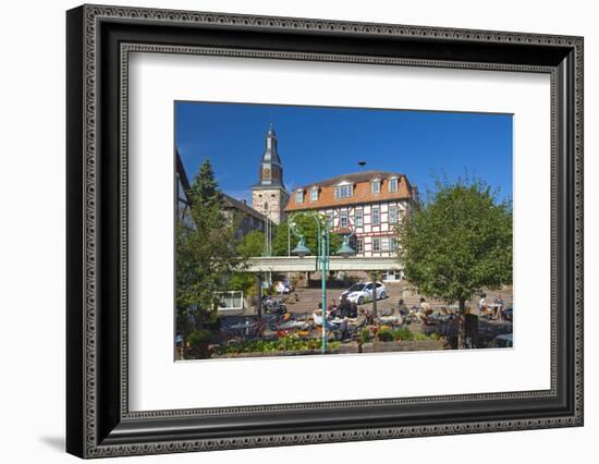 Germany, Hessen, Northern Hessen, Bad Zwesten, Old Town, City Hall, Restaurant-Chris Seba-Framed Photographic Print