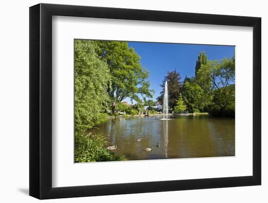 Germany, Hessen, Northern Hessen, Reinhardshausen, Health Resort Park, Pond-Chris Seba-Framed Photographic Print