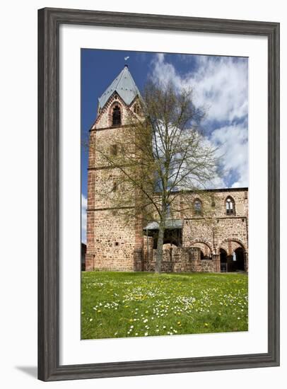 Germany, Hessen, Northern Hessen, Schwalmstadt-Treysa, Cemetary Church, Flower Meadow, Spring-Chris Seba-Framed Photographic Print