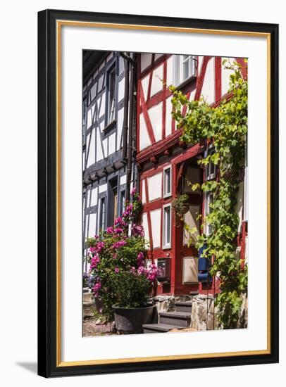 Germany, Hessen, Taunus (Region), German Framework Road, Idstein, Old, Half-Timbered Facades-Udo Siebig-Framed Photographic Print