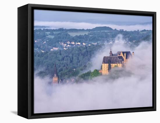 Germany, Landgrave's Castle, Fog, Atmospheric Inversion, Bell Tower of the Lutheran Parish-K. Schlierbach-Framed Premier Image Canvas