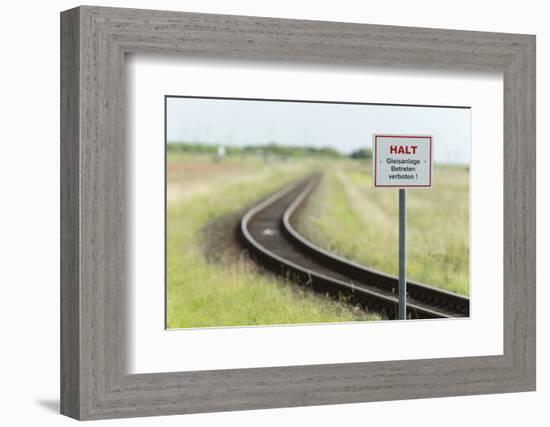 Germany, Lower Saxony, East Friesland, rails of the Inselbahn Langeoog-Roland T. Frank-Framed Photographic Print