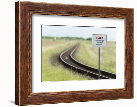 Germany, Lower Saxony, East Friesland, rails of the Inselbahn Langeoog-Roland T. Frank-Framed Photographic Print