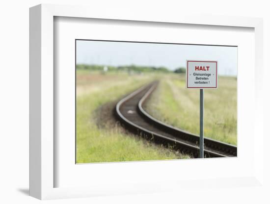 Germany, Lower Saxony, East Friesland, rails of the Inselbahn Langeoog-Roland T. Frank-Framed Photographic Print