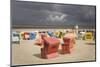 Germany, Lower Saxony, Island Langeoog, Beach, Wicker Beach Chairs-Roland T.-Mounted Photographic Print