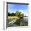 Germany, Mecklenburg-Western Pomerania, Mecklenburg-Vorpommern, Zarrentin, Footbridge-Andreas Vitting-Framed Photographic Print