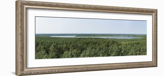 Germany, Mecklenburg-Western Pomerania, view from the Käflingsbergturm to the west to the Priesterb-Roland T. Frank-Framed Photographic Print