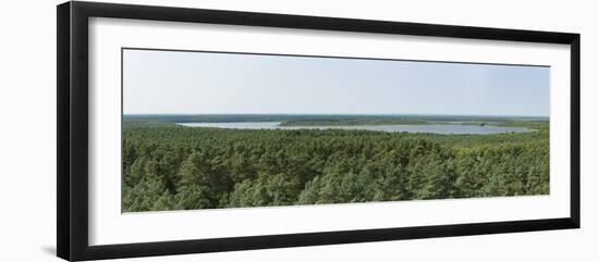 Germany, Mecklenburg-Western Pomerania, view from the Käflingsbergturm to the west to the Priesterb-Roland T. Frank-Framed Photographic Print