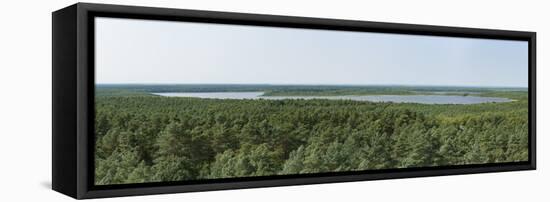 Germany, Mecklenburg-Western Pomerania, view from the Käflingsbergturm to the west to the Priesterb-Roland T. Frank-Framed Premier Image Canvas