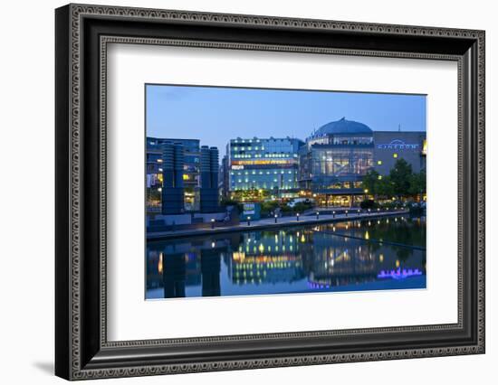 Germany, North Rhine-Westphalia, Cologne, Mediapark, Cinedom, Evening Light-Chris Seba-Framed Photographic Print