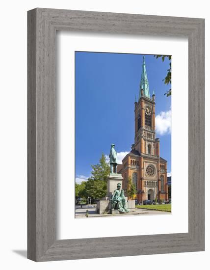 Germany, North Rhine-Westphalia, Dusseldorf, Martin Luther Square, St. John's Church-Chris Seba-Framed Photographic Print