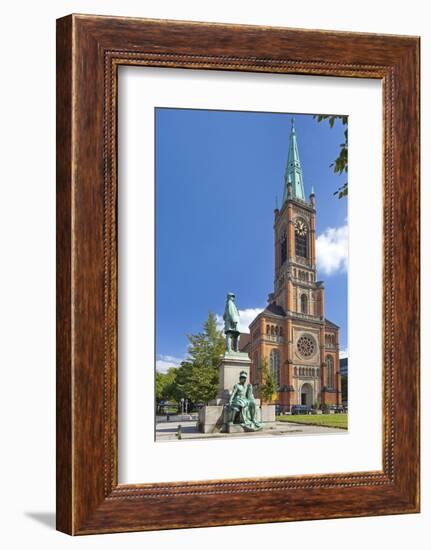 Germany, North Rhine-Westphalia, Dusseldorf, Martin Luther Square, St. John's Church-Chris Seba-Framed Photographic Print