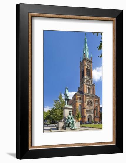 Germany, North Rhine-Westphalia, Dusseldorf, Martin Luther Square, St. John's Church-Chris Seba-Framed Photographic Print