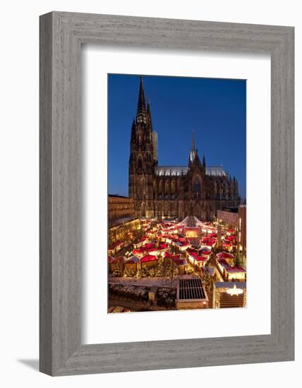 Germany, North Rhine-Westphalia, Rhineland, Cologne, Christmas Market-Chris Seba-Framed Photographic Print