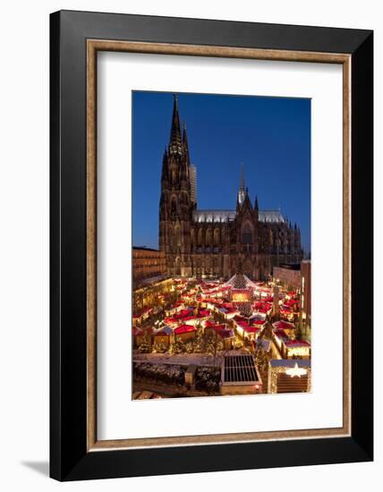 Germany, North Rhine-Westphalia, Rhineland, Cologne, Christmas Market-Chris Seba-Framed Photographic Print