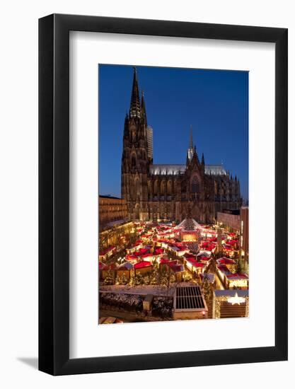 Germany, North Rhine-Westphalia, Rhineland, Cologne, Christmas Market-Chris Seba-Framed Photographic Print