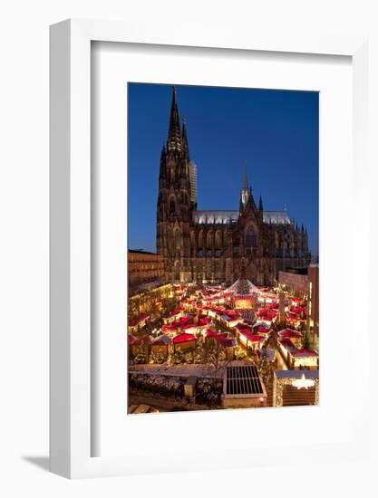 Germany, North Rhine-Westphalia, Rhineland, Cologne, Christmas Market-Chris Seba-Framed Photographic Print