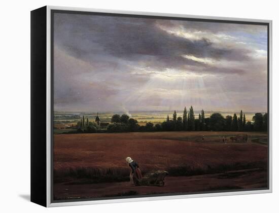 Germany, Painting of Countryside Near Dresden-null-Framed Premier Image Canvas