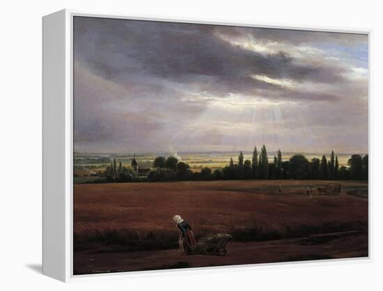 Germany, Painting of Countryside Near Dresden-null-Framed Premier Image Canvas