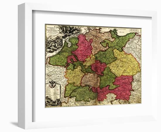 Germany - Panoramic Map-Lantern Press-Framed Art Print