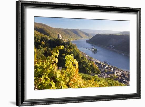 Germany, Rheinland-Pfalz, Pfalzgrafenstein and Gutenfels Castles-Peter Adams-Framed Photographic Print