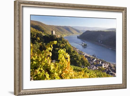 Germany, Rheinland-Pfalz, Pfalzgrafenstein and Gutenfels Castles-Peter Adams-Framed Photographic Print